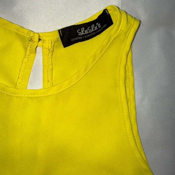 Lulu's Vibrant Yellow Tank Top Size Small - Picture 2 of 4